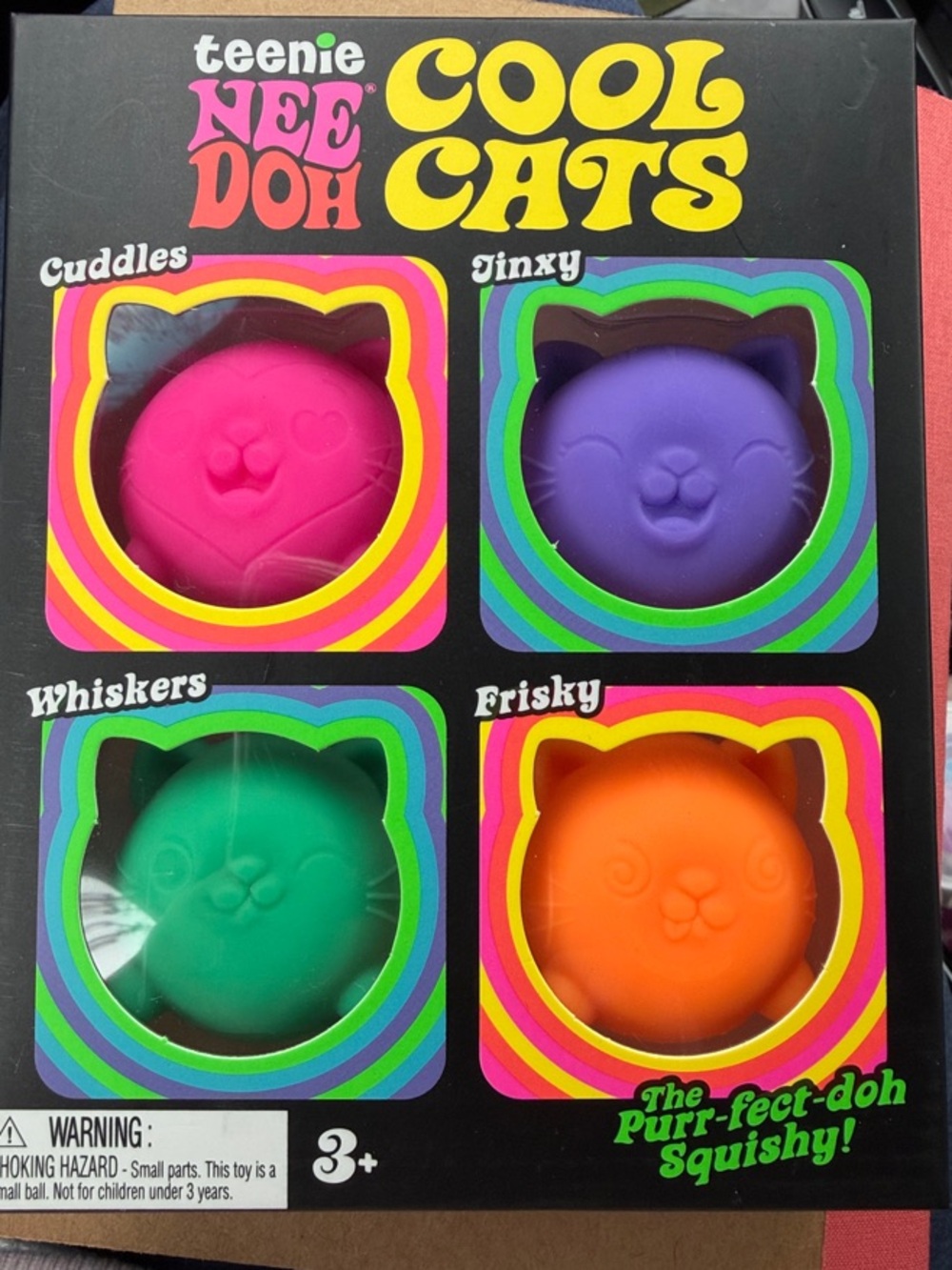 NEE DOH teenie Cool Cats Squishy 4 Pack